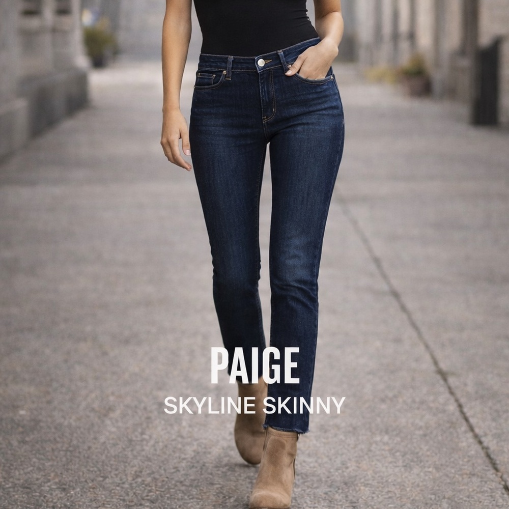 PAIGE Skyline Skinny Jeans | Dark Wash | Made in USA | Siz 29